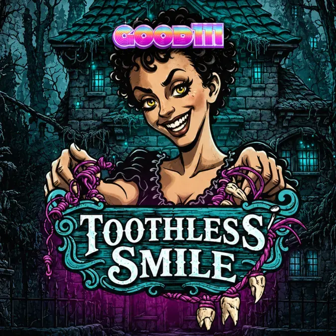 Toothless Smile স্লট গেমের হরর থিমযুক্ত গ্রিড এবং ডেন্টাল আইকন